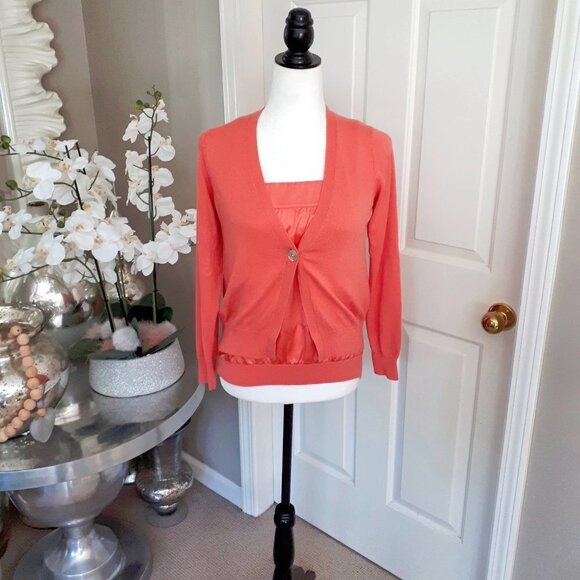 NWOT "When in doubt, wear pink!" Bundle x2 - Banana Republic tank & cardigan - Picture 13 of 13